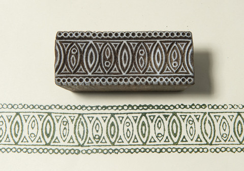 Blockwallah-leimasin Pearl Border - Puuvartiset leimasimet ja Blockwallah - B308 - 1