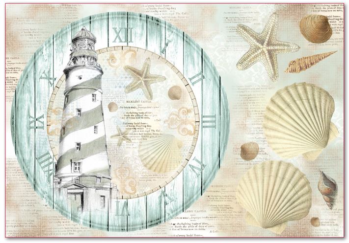 Riisipaperi 48x33cm Meri ja majakka - Riisi- ja decoupage-paperit - DFS318 - 1