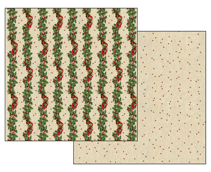 Skräppipaperi 30x30cm, Misteliköynnös LK - Skräppipaperit ja kuviokartongit - SBB228 - 1