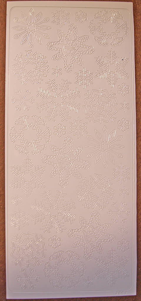 Ääriviivatarra Lumihiutaleet, valkoinen - Jouluiset ääriviivatarrat - 75128 - 1