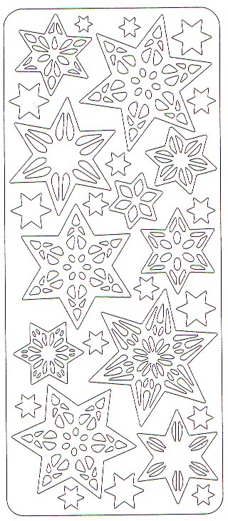 Ääriviivatarra Sticky tähdet LKL - Jouluiset ääriviivatarrat - 75228 - 1