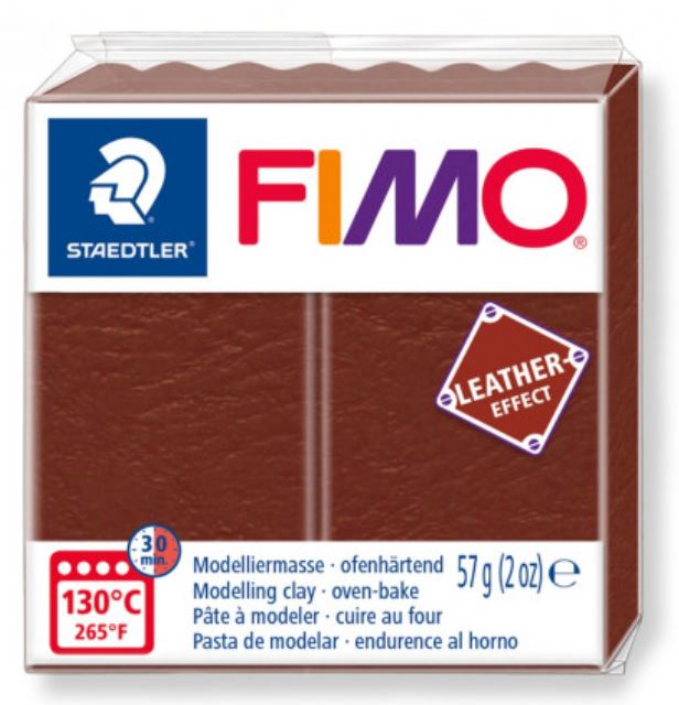 Fimo Leather -nahkafimo pähkinänruskea - FIMO Leather -nahkamassa - 8010-779 - 1
