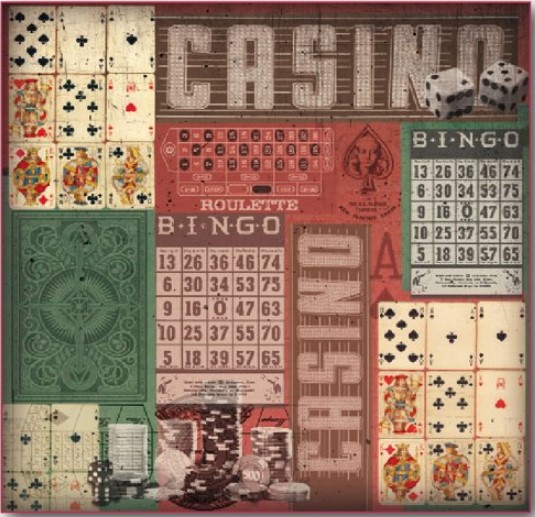 Huopa kuviollinen 30x30cm, Casino - Askarteluhuovat ja vanu - FLSP-ST39 - 1