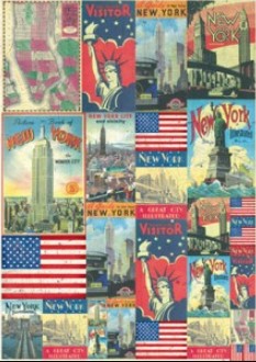 Huopa kuviollinen 50x70cm, New York - Askarteluhuovat ja vanu - FLSG-ST39 - 1