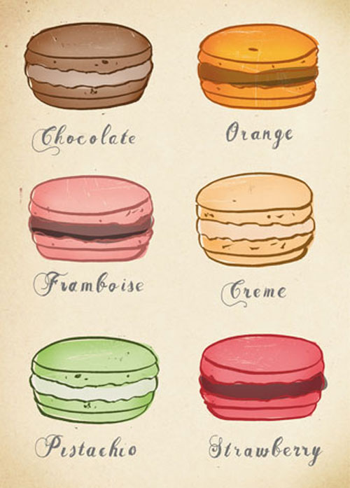 Huopa kuviollinen A5, Macarones - Askarteluhuovat ja vanu - FLSS-ST29 - 1