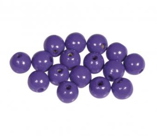 Puuhelmi, 6 mm, 115 kpl, lila - Puuhelmet - 1250139 - 2