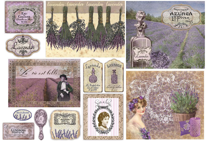 Riisipaperi 48x33cm Lavender LKL - Riisi- ja decoupage-paperit - DFS199 - 1