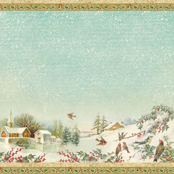 Riisipaperiservietti Talvimaisema LKL - Riisi- ja decoupage-paperit - DFT289 - 1