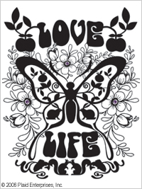 Simply Screen- seula Love Life Butterfly - Kangasmaalaus Simply Screen - 98549 - 1