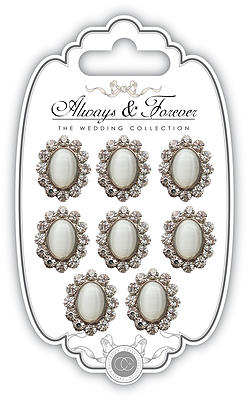 Timanttihelmiovaalit 22x25mm 8kpl - Muut koristelutarvikkeet - AFCHRM009 - 1