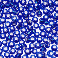 Välihelmet, läpinäkyvät, hopeasisus - Lasihelmet - 1101-19 - 1