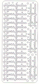 Ääriviivatarra Hyvää Joulua, punainen - Jouluiset ääriviivatarrat - 75189 - 1
