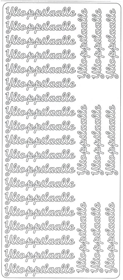 Ääriviivatarra Ylioppilaalle, kulta - Ääriviivatarrat tekstillä - 75249 - 1