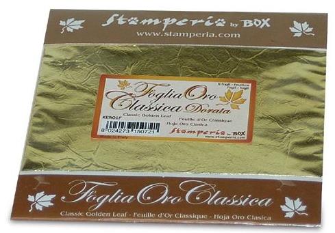 Lyöntimetalli kulta, 11 arkkia 14x14cm - Lyöntimetallit, vahat, patinat - KER01F - 1