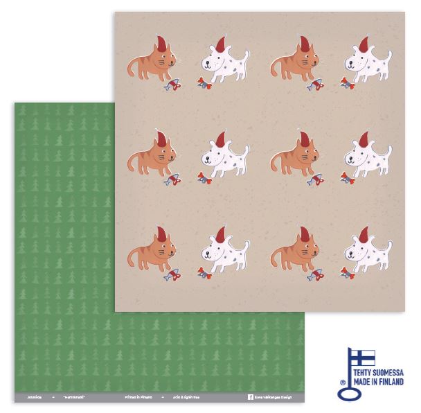 Skräppipaperi 30x30cm HERKKUHETKI - Skräppipaperit ja kuviokartongit - 900-HEH - 1