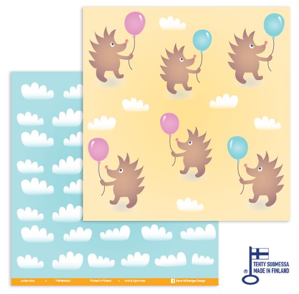 Skräppipaperi 30x30cm PÄIVÄKÄVELY - Skräppipaperit ja kuviokartongit - 900-PK - 1