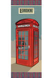 Riisipaperi 24x60cm London phone box - Riisi- ja decoupage-paperit - DFS211L - 1