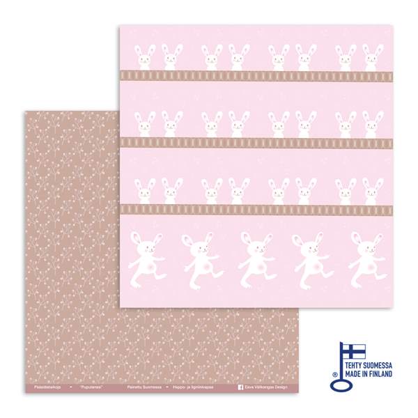 Skräppipaperi 30x30cm PUPUTANSSI - Skräppipaperit ja kuviokartongit - 900-PT - 1